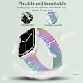 Miniatyrbillede 3 af 5: Rustfrit stål mesh loop magnetisk spænde erstatning for iWatch armbånd (41mm/40mm/38mm, Regnbue).