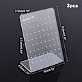 Miniatyrbild 2 av 5: 72-håls örhängen örhängen smycken display plast display stativ arrangör stativ display transparent akryl örhängen display 3-pack