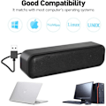 Miniatyrbilde 3 av 5: Høyttaler, datamaskinhøyttalere, USB PC-høyttalere for skrivebord, datamaskin,