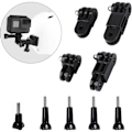 Miniatyrbilde 4 av 4: Justerbar forlengelsesarm for kamera, fast monteringsbrakett med kort og lang skrueforlengelsesarm for GoPro Hero 10, 9, 8, 7, 6, 5 og andre actionkameraer