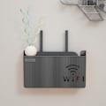 Miniatyrbilde 4 av 5: Trådløs Wifi Router Hylle Oppbevaringsboks Veggmontert ABS Organiz Hvit