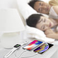 Miniatyrbillede 2 af 3: (vit) 3 i 1-kabel til iPhone Airpods Apple Watch oplader USB trådløs ladestation