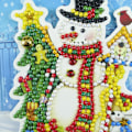 Miniatyrbild 3 av 5: Julkort 5D Diamantmålning Julhälsningskort Med Verktyg