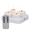 Miniatyrbild 1 av 3: Rechargeable LED Tea Lights with Remote Control - Set of 4 Candles and Charging Station_qq