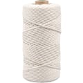 Miniatyrbilde 1 av 5: 100M Hvit Makramé Bomullsrep, 3mm Jute Bomullsgarn, Bomullsmakramétråd, Snorgarn, Flettet Repgarn for Gaveinnpakning Strikking Dekorasjon