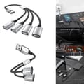 Miniatyrbilde 1 av 4: USB/Type C hann til 2/3 USB hunn kabeladapter USB OTG splitterkabelkonverterer
