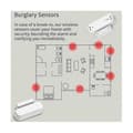 Miniatyrbild 4 av 5: 2 par smart dörrsensor, Wifi fönsterdörrsensorlarm, kontaktsensor för hemsäkerhet, smart hem Vit