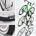 Miniatyrbilde 8 av 8: Veggkrok pedalhenger for sykler, svart, stil 2