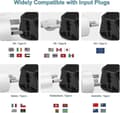 Miniatyrbillede 3 af 5: Schweiz Type J Stikadapter 3-pak Universal Rejsebrug Black