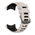 Miniatyrbillede 1 af 2: Silikoneudskiftningsarmbånd til Garmin Instinct 2X Solar Band, 22 mm Sort + V Sort + Hvid Sort + Hvid