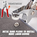 Miniatyrbild 3 av 5: Tryckknapp, 150 set metall tryckknappar, metallknappar, 9,5 mm metall tryckknappar, tryckknappar med tång, för DIY-verktyg sytillbehör