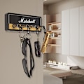Miniatyrbild 3 av 4: Nyckelhållare för vägg, gitarrnyckelkrokar, JCM800 Standard gitarrnyckelring, gitarrförstärkare nyckelhållare krok med 4 nyckelhållare, svart