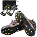 Miniatyrbillede 1 af 4: Isgreb Traction-klodser Issko Pigge Snegreb Skridsikre Over Sko Gummi Pigge Stigjern Anti Skrid Holdbare Slip-on Stretch Sko (L)