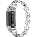 Miniatyrbillede 2 af 4: Kompatibel med Fitbit Charge 4-rem/Charge 3-rem til kvinder, sølv