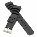 Miniatyrbilde 2 av 5: 22MM Svart Gummi Urrem/Remm Bytte For SEIKO DIVER'S Klokker