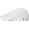 Miniatyrbillede 2 af 4: Newsboy Beret Ivy Cap Cabbie Flat Cap Justerbar Herre Åndbar Mesh Sommerhat