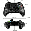 Pikkukuva 2 / 2: Langaton ohjain Xbox One -konsolille, Xbox-ohjain 2,4 GHz:n langattomalla adapterilla, Xbox One X/Xbox One S/PS3 ja PC (musta)