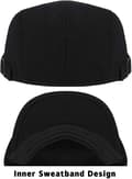 Miniatyrbild 2 av 5: Beret cap men adjustable flat vintage Ivy hat (black)
