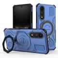 Magnetisk deksel for OnePlus Nord 5 5G roterende metallstativ PC + TPU bakside Dark Blue