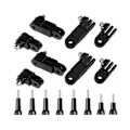 Miniatyrbilde 1 av 4: Justerbar forlengelsesarm for kamera, fast monteringsbrakett med kort og lang skrueforlengelsesarm for GoPro Hero 10, 9, 8, 7, 6, 5 og andre actionkameraer