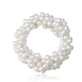 2 Pearl Hair Clips - White White