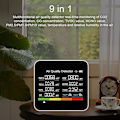 Miniatyrbild 5 av 5: 9 i 1 Luftkvalitetsmätare CO2-mätare Koldioxiddetektor CO2 CO TVOC HCHO PM2.5 PM1.0 PM10 Tempe
