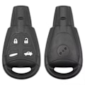 Miniatyrbillede 1 af 5: Nøglehus/Alarmdåse med 4 Knapper til Saab 9-3 & 9-5 Sort Sort