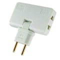 Miniatyrbillede 2 af 2: Roterbar EU-stikadapter 3 i 1 Roterbar Stikforlænger 180 Graders Forlængerstik Mini Stikadapter