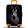 Miniatyrbillede 1 af 8: Kuffert Beskyttelsescover med Dyreprint - Støvtæt Kuffertovertræk Zebra Zebra M