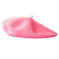 Basker Retro Flekkbestandig Ensfarget God Elastisk Fin Tekstur Kle Opp Bærbar Klassisk Elastisk Fransk Basker For Ferie Rosa Pink