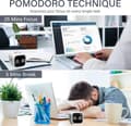 Miniatyrbillede 3 af 5: Pomodoro Timer 25/5/10 Min Desktop Timer Vibration Lydstyrke Justerbart Produktivitetsur White