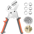 Miniatyrbild 1 av 5: Cisea öljettång, professionellt set med 100 delar (inre Ø 10 mm) metallöglor för läder, presenning, tyg, PVC-gardin