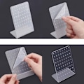 Miniatyrbild 4 av 5: 72-håls örhängen örhängen smycken display plast display stativ arrangör stativ display transparent akryl örhängen display 3-pack