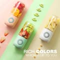 Mini bärbar juicepress – USB elektrisk fruktsmoothieblender (grön, 12 x 7,5 cm)