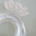 Miniatyrbillede 5 af 5: Svømme Ring Børn Pool Flydende Oppustelig Svømme Cirkel Transparent Sequin Skal Fortykket Pool Floaties Underarm 20‑35kg/44.1‑77.2lb