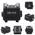 Miniatyrbilde 8 av 8: HD N3 PC-blitslys Hot Shoe Monteringsadapter Tilbehør for Sony videokamera