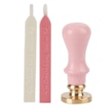 Miniatyrbilde 1 av 4: EU Retro Stil Seglvoks Trehåndtak Seglstempel Kreativ Gave Stempel (070049 Blech Rosa)