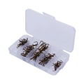 Miniatyrbild 3 av 7: 50st/Box Fiske Krok Vässad Trekrok 5 Storlekar 2/4/6/8/10 Fiskekrok Utrustning Brun