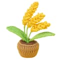 Handvirkad kruklavendel – mini konstgjord lavendel, rustik stil (gul) yellow