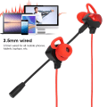 Miniatyrbild 2 av 5: Universella 3.5mm In-Ear Gaming Hörlurar - Röd