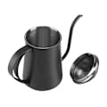 Miniatyrbilde 3 av 8: 650ML rustfritt stål gåsehals tutle kaffekanne te hjem brygging dryppkanne svart