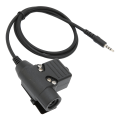 Miniatyrbild 2 av 8: U94 PTT-adapter Headsetkabelkontakt PTT Walkie Talkie-kontakt för 3,5 mm mobiltelefon