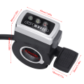 Miniatyrbilde 7 av 8: 106DX Tommelgass for Elektrisk Sykkel Scooter med Bryter Batteristatus Fingergass Akseleratorhåndtak 60V