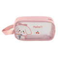 Miniatyrbilde 1 av 8: Gjennomsiktig reiseveske Cherry Puppy Frosted Translucent Vanntett PVC Toilettveske Pose for vask S 7,9 X 2,4 X 4,3 tommer