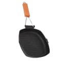 Miniatyrbild 4 av 4: Duokon Grillpanna - Non-stick - Fällbart handtag i bokträ - Passar alla spisar - Energibesparande