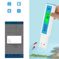 Miniatyrbild 4 av 6: 4-i-1 Vattenkvalitetstestare Smart Hög Noggrannhet Automatisk Datalagring IP67 Vattentät EC-mätare för Simbassäng Laboratorium