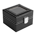 Miniatyrbillede 4 af 8: 2 Slots Urkasse Opbevaring Display Case Box Armbåndsur Luksus Smykker Organizer Kvinde Mand Gave