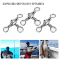 Miniatyrbillede 7 af 8: 20 stk. Holdbare Fleksible Trevejs Rullesvirvler Triple Swivel Fiskekonnektorer (3#)