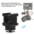 Pikkukuva 6 / 8: Metal Camera Tri Hot Shoe -kiinnityssovitin mikrofonin LED-videovalomonitoriin