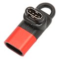 Miniatyrbillede 7 af 8: Ur-oplader til 8-bens adapter 90 grader rød opladerkonverter urtilbehør til Garmin Fenix Instinct 2S Forerunner Vivomove Vivoactive Venu